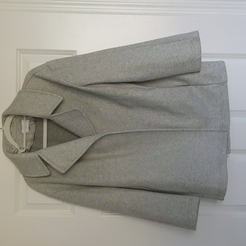 Zara Basic Grey Wool Jacket Size Sml